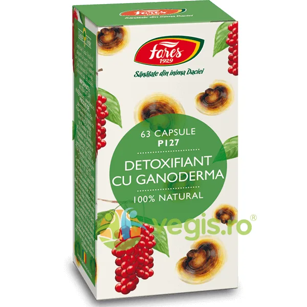 Detoxifiant Cu Ganoderma - 63cps FARES — preț și oferte