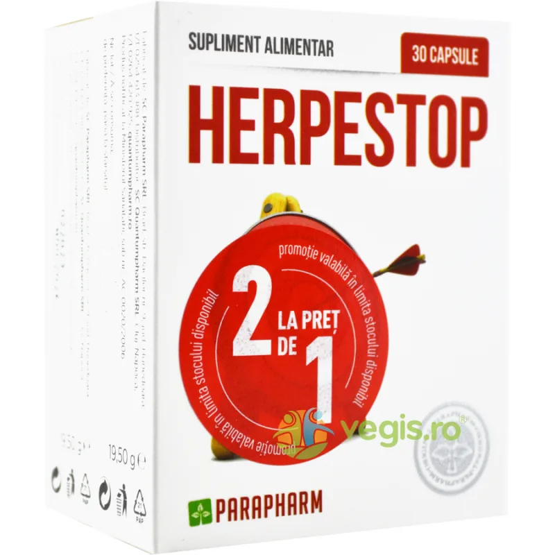 Pachet HerpeStop 30cps+30cps Quantum Parapharm — preț și oferte