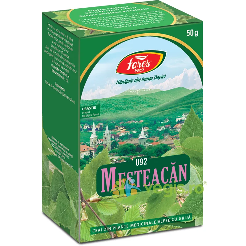 Ceai Mesteacan Frunze (U92) 50g FARES — preț și oferte