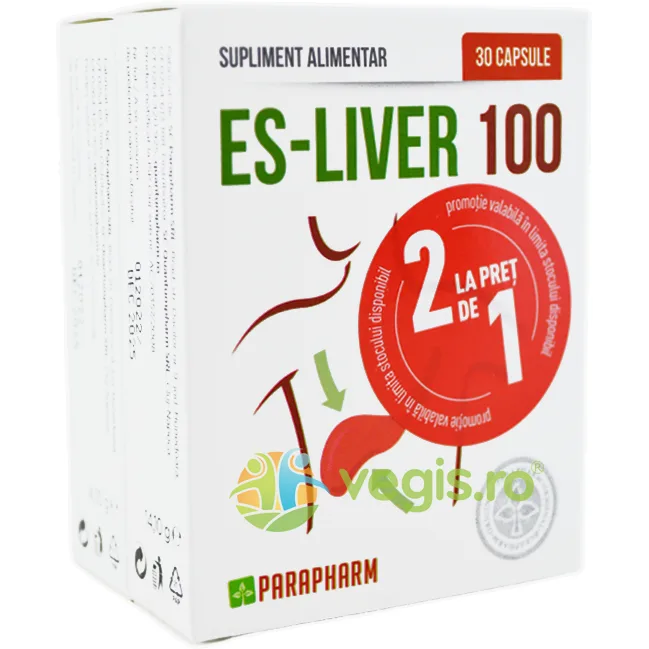 Pachet ES-Liver 100 30cps+30cps Quantum Parapharm — preț și oferte
