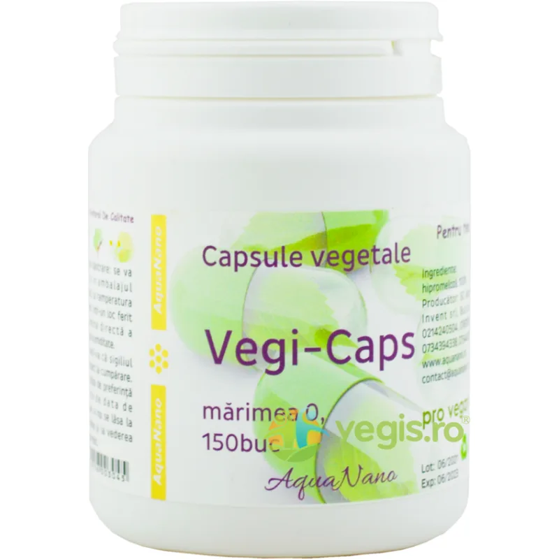 Capsule Vegetale Goale Vegi-Caps 150 buc AGHORAS — preț și oferte