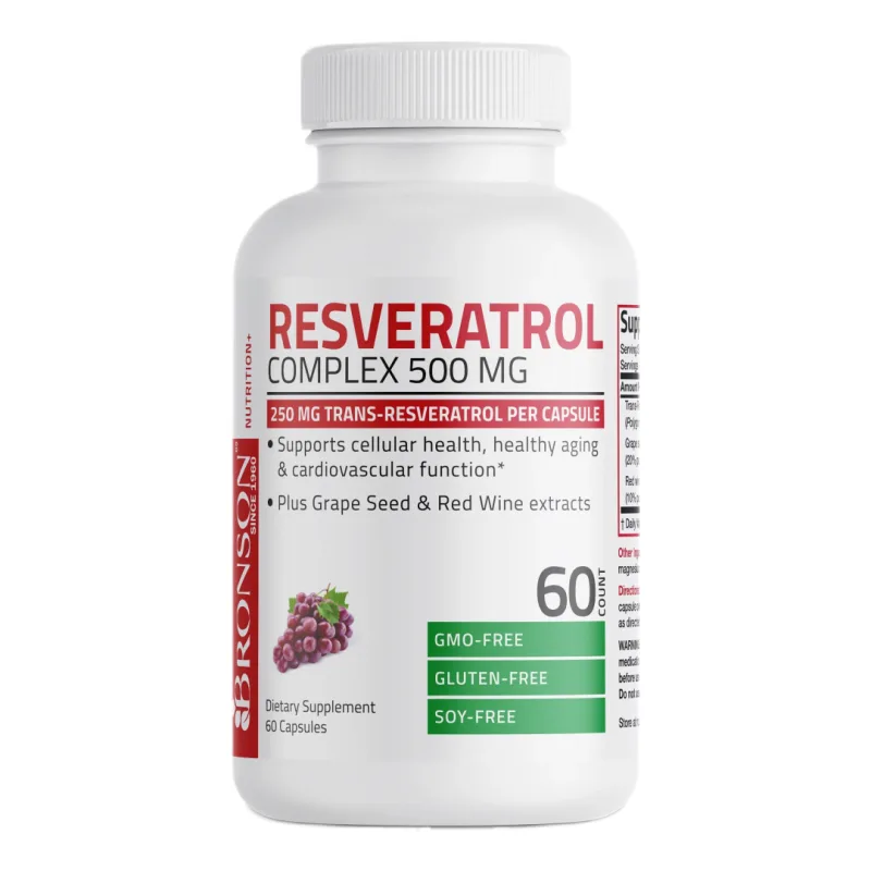 Resveratrol 500 mg Complex, 60 capsule, Bronson Laboratories — preț și oferte