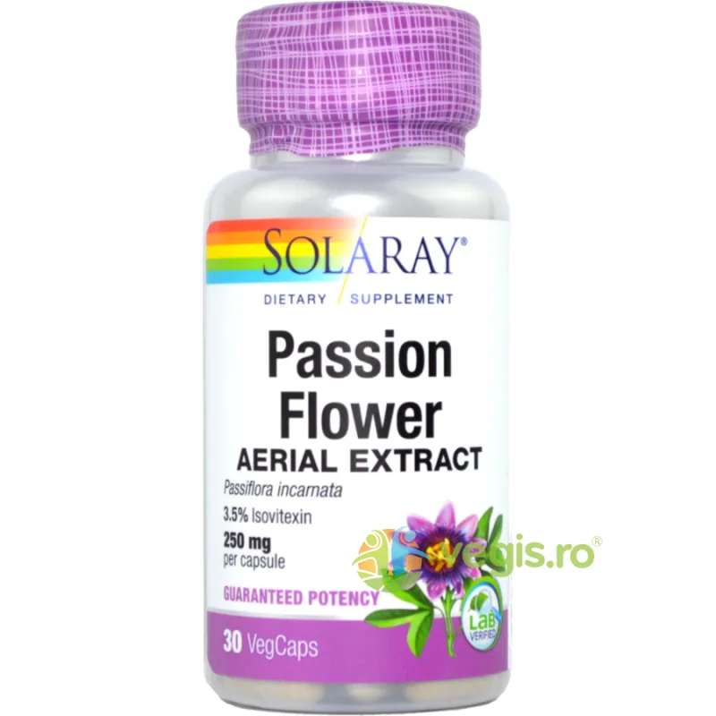 Passion Flower (Floarea Pasiunii) 30cps Secom, Solaray — preț și oferte