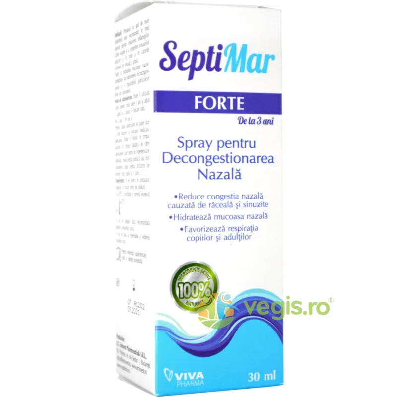 Spray pentru Decongestionarea Nazala Septimar Forte 30ml VIVA PHARMA — preț și oferte