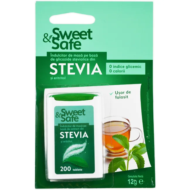 Indulcitor Natural Stevie Sweet&Safe 200tb SLY&nbsp;NUTRITIA — preț și oferte