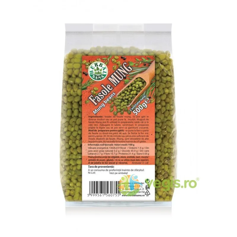 Fasole Mung 500g Herbavit — preț și oferte
