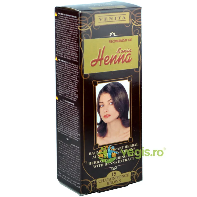 Balsam Colorant pentru Par cu Henna Nr. 15 - Saten Inchis 75ml KIAN COSMETICS — preț și oferte