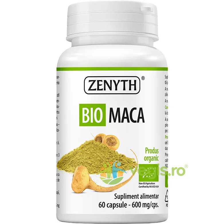 Maca 600mg Ecologici/Bio 60cps Zenyth — preț și oferte