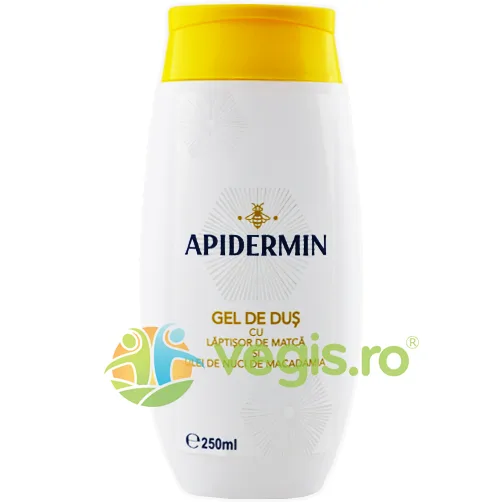Gel de Dus cu Laptisor de Matca si Ulei de Nuci de Macadamia Apidermin 250ml COMPLEX APICOL — preț și oferte