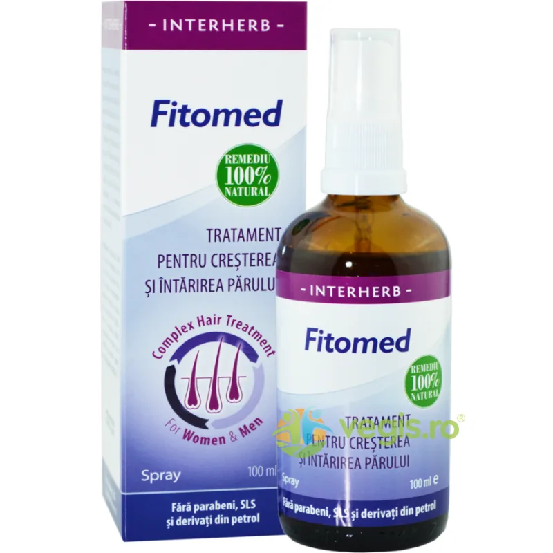 Fitomed Spray Tratament pentru Cresterea si Intarirea Parului 100ml INTERHERB — preț și oferte