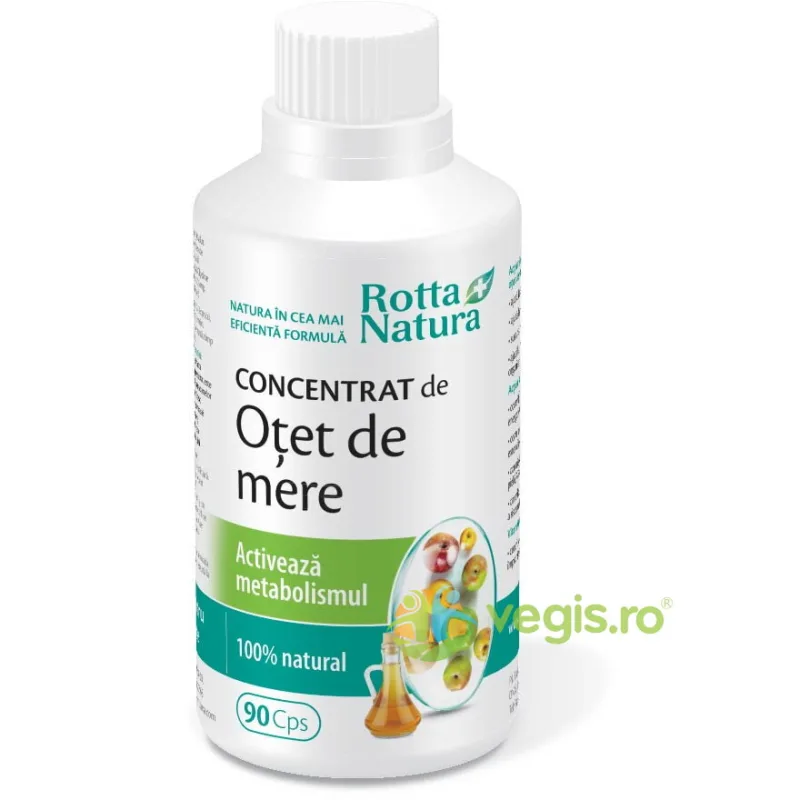 Otet de Mere Concentrat Metabolism Activ 90cps ROTTA NATURA — preț și oferte