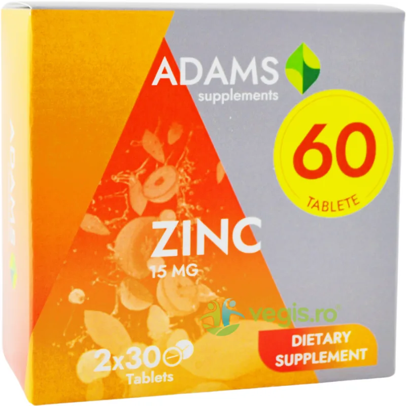 Zinc 15mg 30tb+30tb ADAMS VISION — preț și oferte