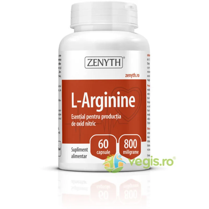 L-Arginine 800mg 60cps Zenyth — preț și oferte