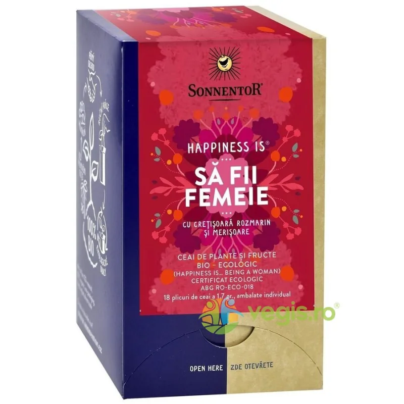 Ceai Happiness is... Sa fii Femeie Ecologic/Bio 18dz SONNENTOR — preț și oferte