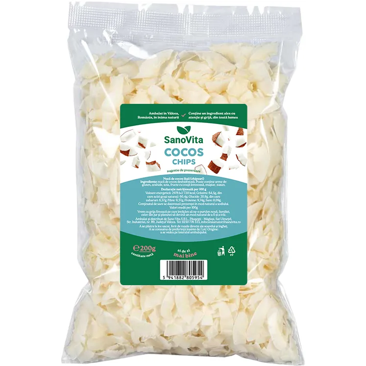 Chips-uri de Cocos 200g SANOVITA — preț și oferte