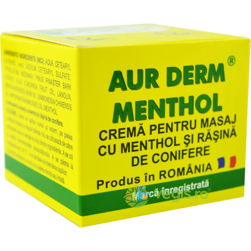 Aur Derm Crema pentru Masaj cu Menthol si Rasina 50ml LAURMED — preț și oferte