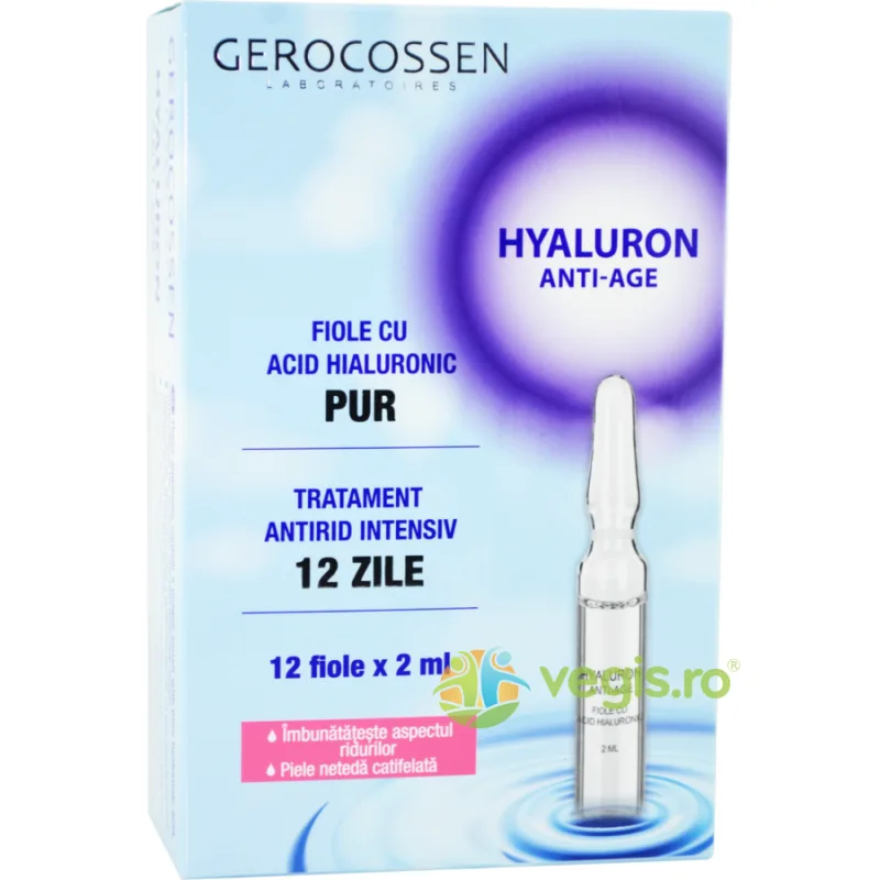 Acid Hialuronic Pur Hyaluron Anti Age 12 fiole GEROCOSSEN — preț și oferte