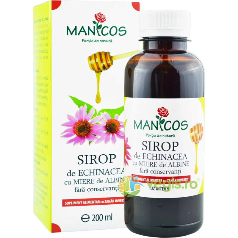 Sirop de Echinacea cu Miere de Albine 200ml Manicos — preț și oferte