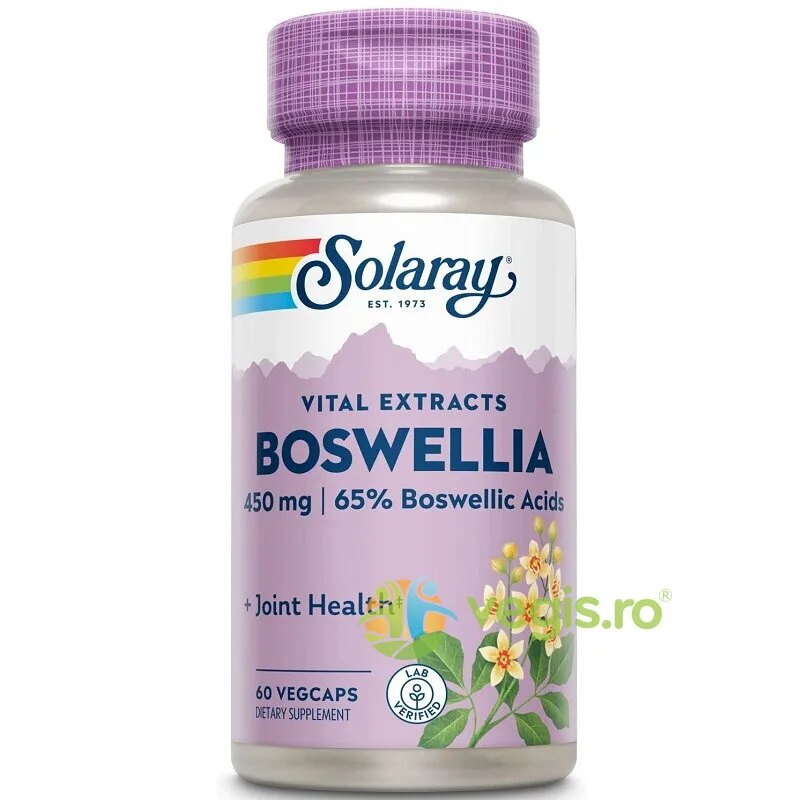 Boswellia (Tamaie) 450mg 30cps vegetale Secom, Solaray — preț și oferte