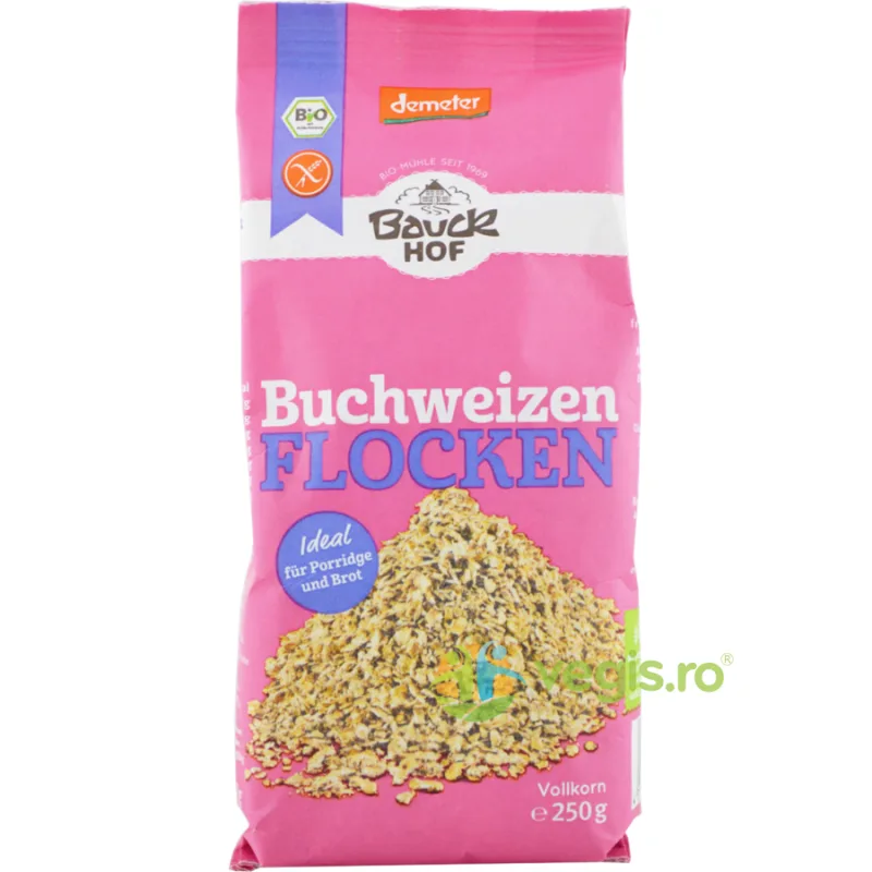 Fulgi din Hrisca Integrali Fara Gluten Ecologici/Bio 250g BAUCKHOF — preț și oferte