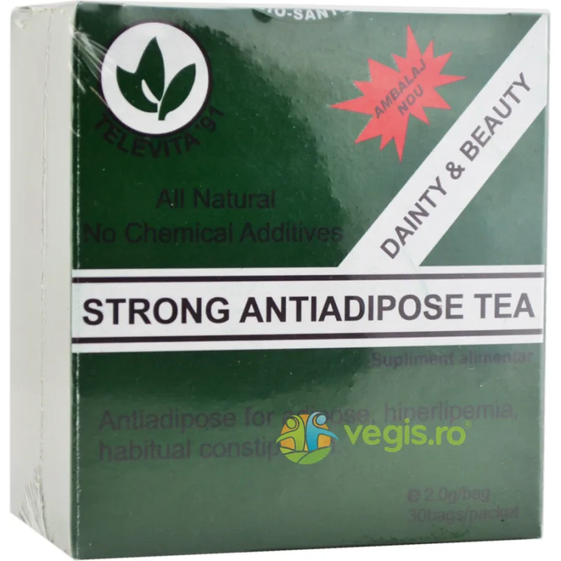 Ceai Antiadipos Strong 30dz x 2g TeleVita — preț și oferte