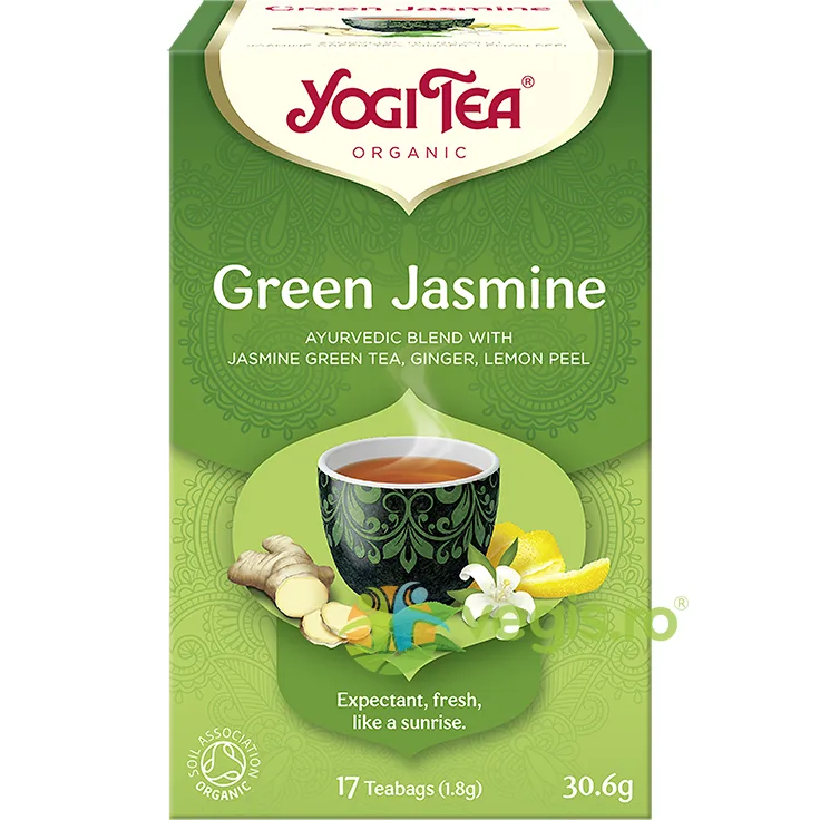 Ceai Verde Green Jasmine cu Iasomie si Ghimbir Ecologic/Bio 17dz - 30.6g YOGI TEA — preț și oferte