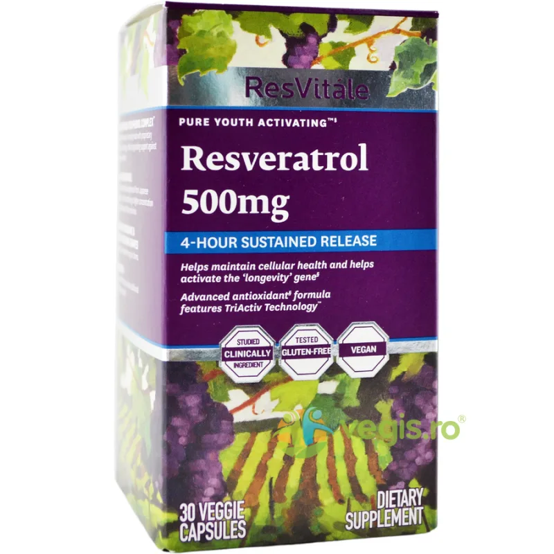 Resveratrol 500mg si Quercetina 40mg ResVitale 30cps GNC — preț și oferte