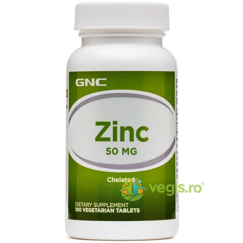 Zinc Chelat 50mg 100tb vegetale GNC — preț și oferte