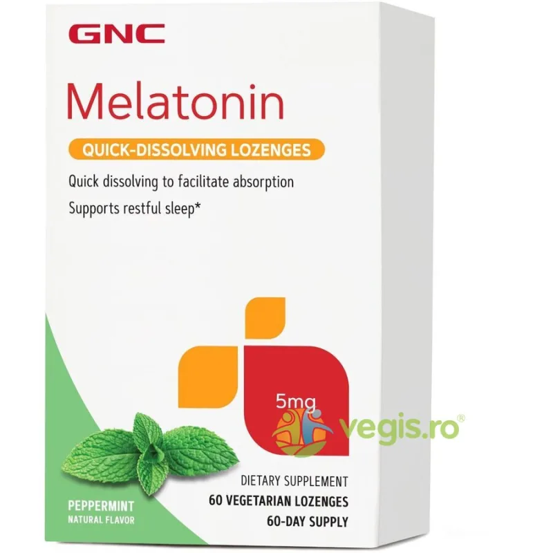 Melatonina cu Aroma de Menta 5mg 60tb GNC — preț și oferte