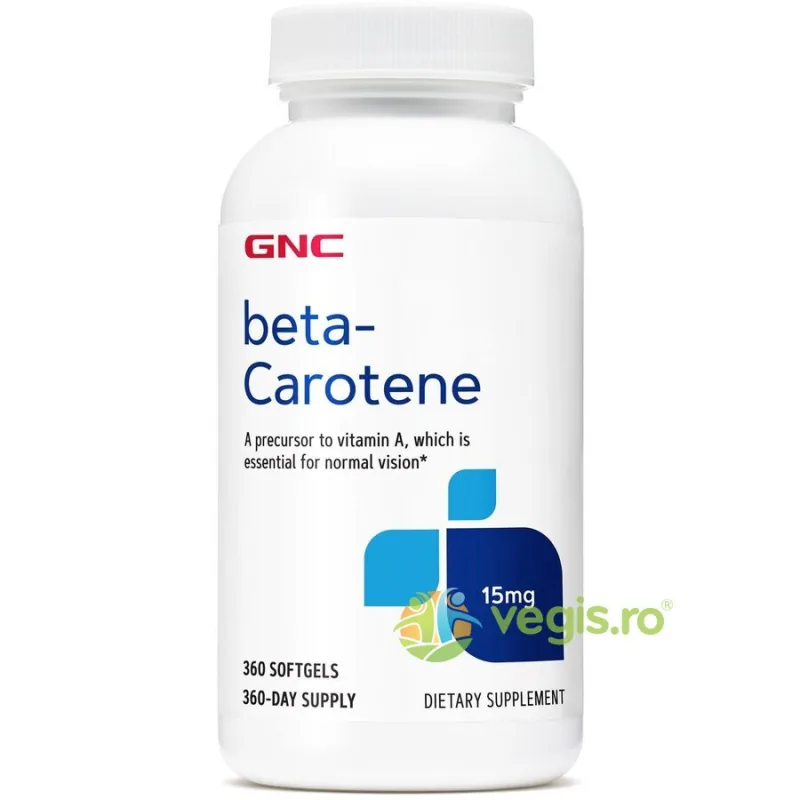 Beta-Caroten 15mg 360cps moi GNC — preț și oferte