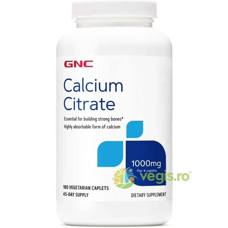 Calciu Citrat (Calcium Citrate) 1000mg 180tb GNC — preț și oferte