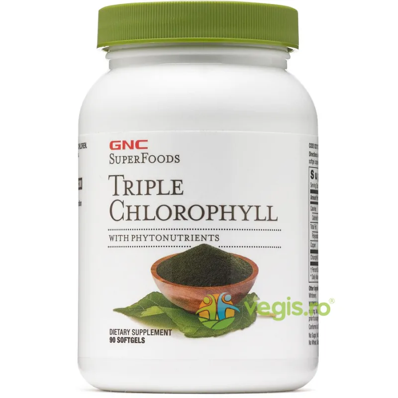 Clorofila Tripla cu Fitonutrienti SuperFoods 90cps moi GNC — preț și oferte