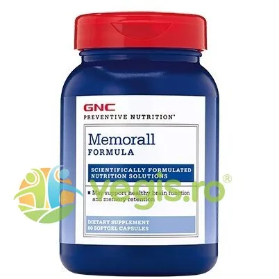 Memorall Formula Pentru Sustinerea Memoriei Preventive Nutrition 60cps moi GNC — preț și oferte