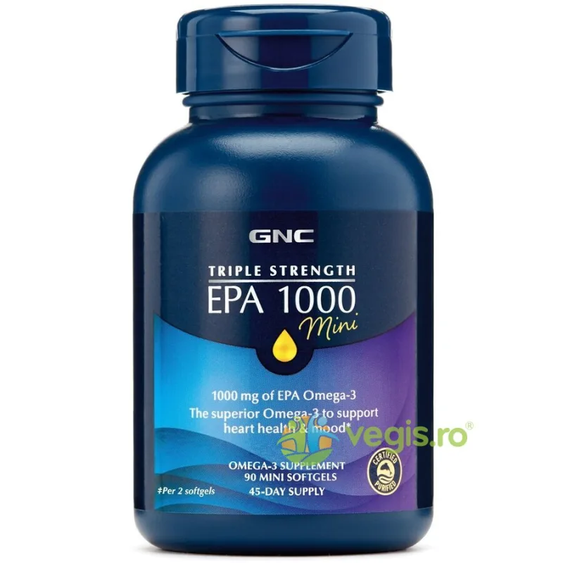Triple Strength EPA 1000mg 90cps mini moi GNC — preț și oferte