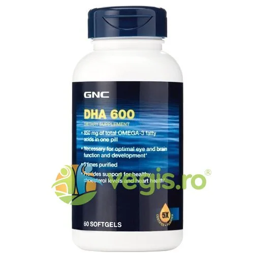 Acizi Grasi DHA 600 Omega 3 60cps moi GNC — preț și oferte