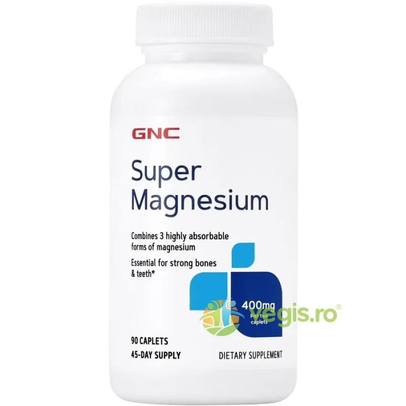 Magneziu (Super Magnesium) 400mg 90tb GNC — preț și oferte
