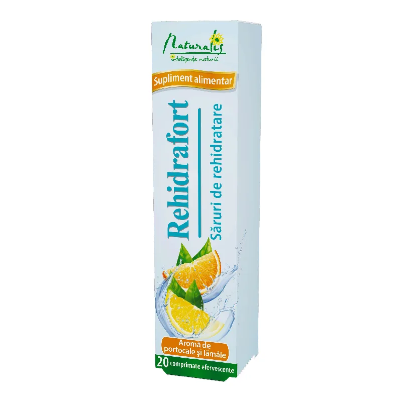 Rehidrafort portocala-lamaie, 20 comprimate efervescente, Naturalis — preț și oferte