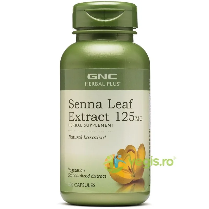 Extract Frunze de Senna (Senna Leaf) Herbal Plus 125mg 100cps vegetale GNC — preț și oferte