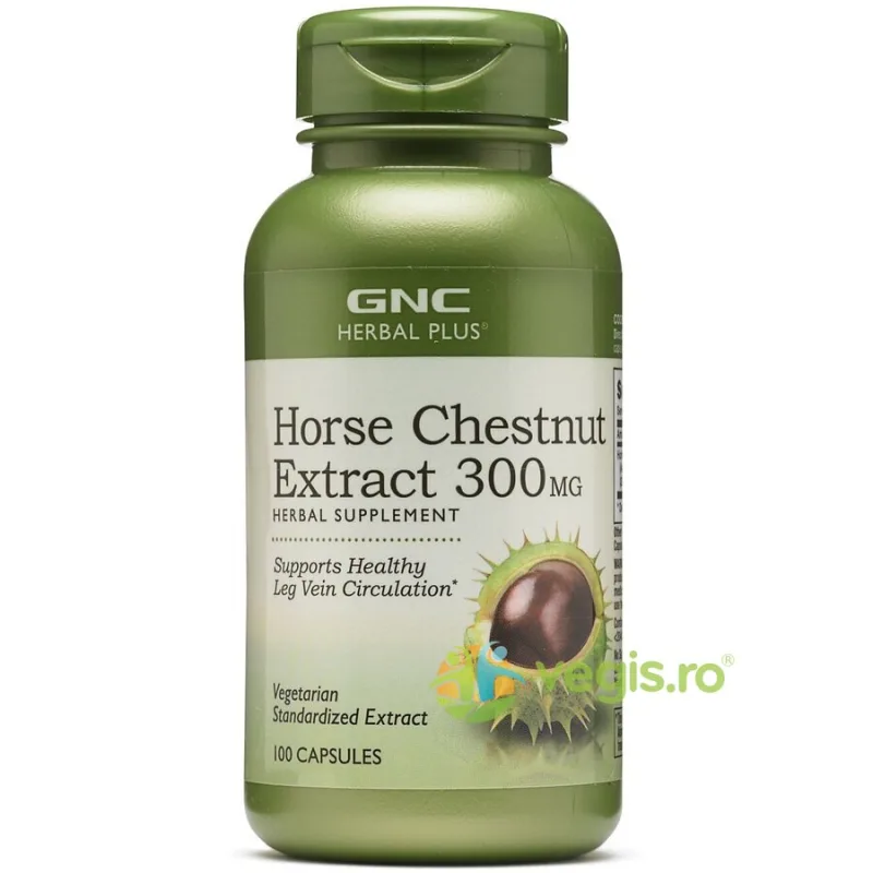 Extract Standardizat de Castan Salbatic (Horse Chestnut) Herbal Plus 300mg 100cps vegetale GNC — preț și oferte