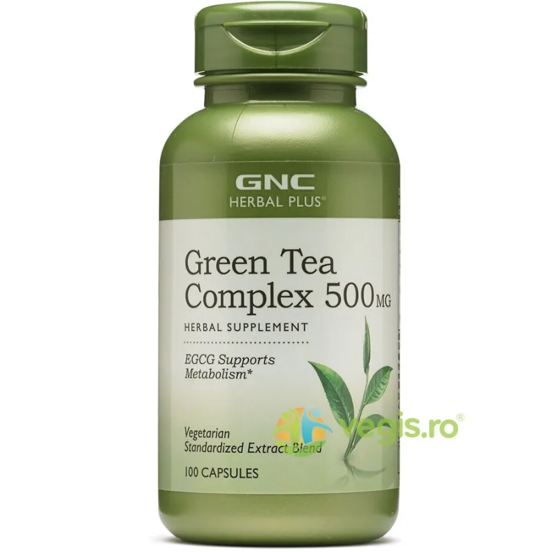 Complex de Ceai Verde (Green Tea Complex) Herbal Plus 500mg 100cps GNC — preț și oferte
