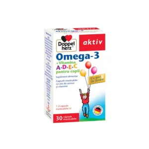 Omega 3 + Vitamina A + D + E + C pentru copii, 30 capsule, Doppelherz