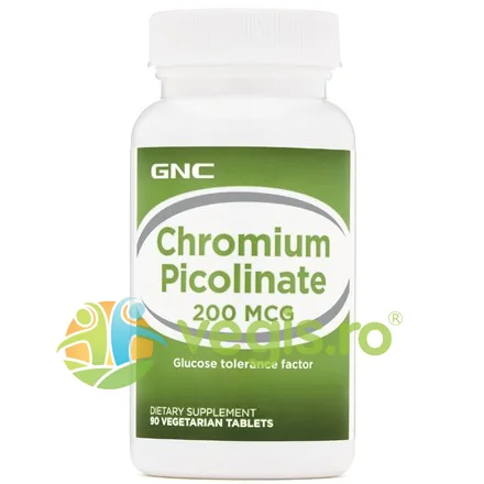Crom Picolinat 200mcg 90tb vegetale GNC — preț și oferte