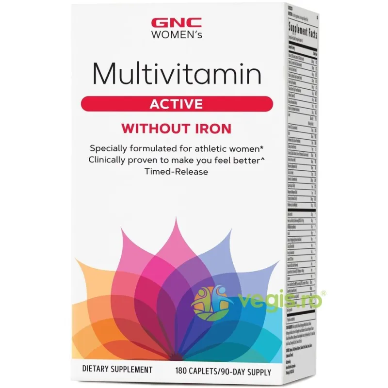 Complex de Multivitamine pentru Femei fara Fier (Ultra Mega Active Without Iron) 180tb GNC — preț și oferte