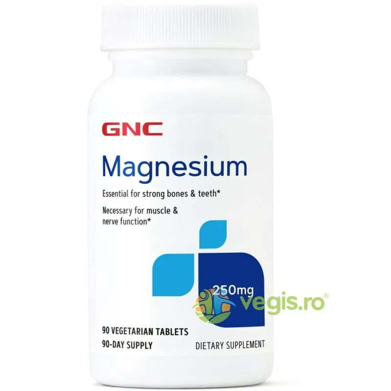 Magneziu (Magnesium) 250mg 90tb vegetale GNC — preț și oferte