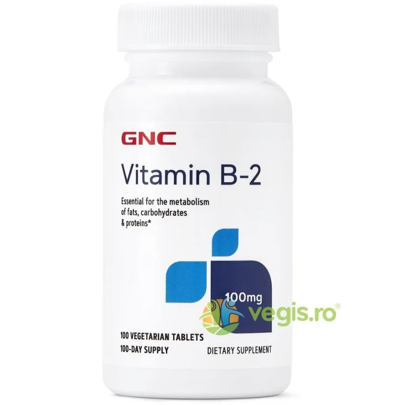 Vitamina B-2 100mg 100tb vegetale GNC — preț și oferte