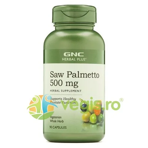 Extract din Palmier Pitic Herbal Plus 500mg 90cps vegetale GNC — preț și oferte