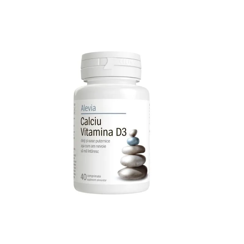 Calciu Vitamina D3, 40 comprimate, Alevia — preț și oferte