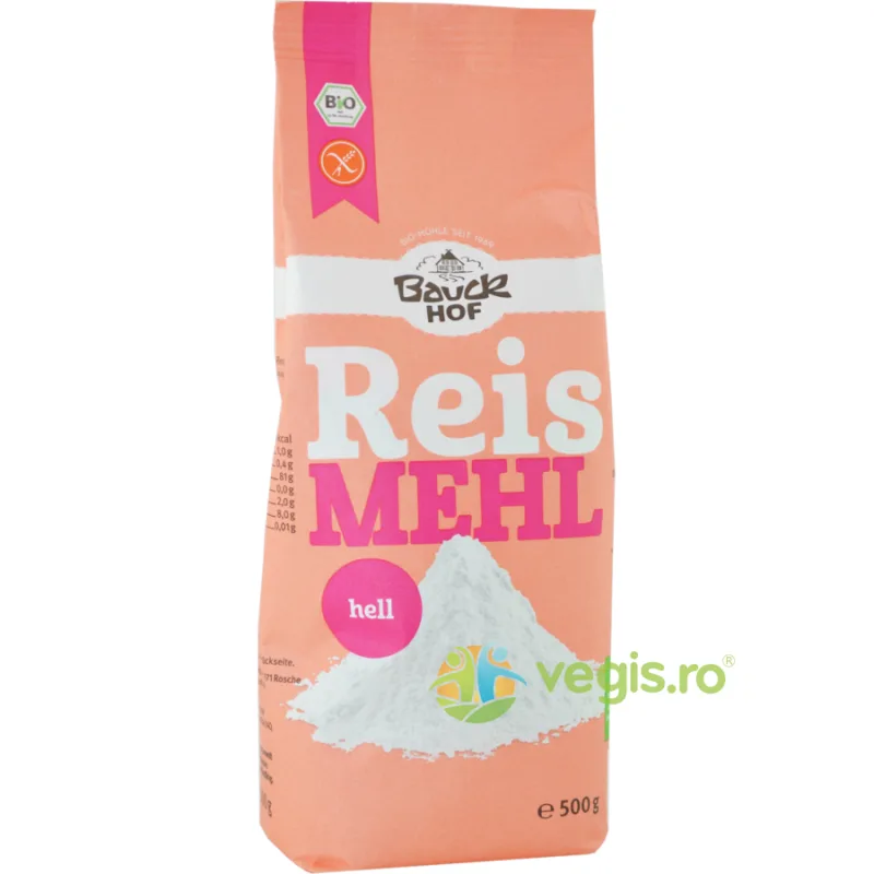 Faina Alba de Orez Fara Gluten Ecologica/Bio 500g BAUCKHOF — preț și oferte
