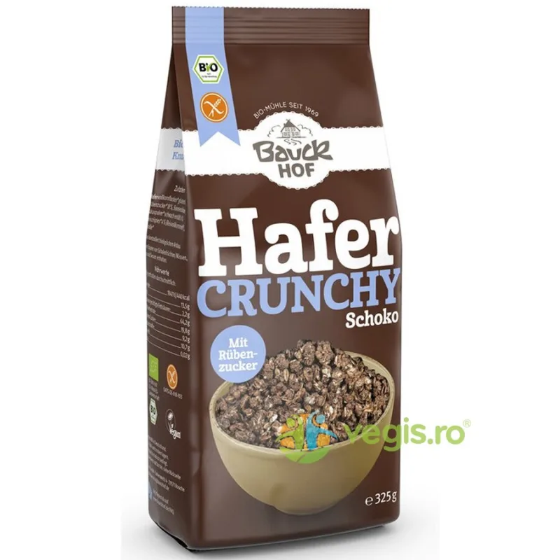 Ovaz Crocant cu Ciocolata Fara Gluten Ecologic/Bio 325g BAUCKHOF — preț și oferte