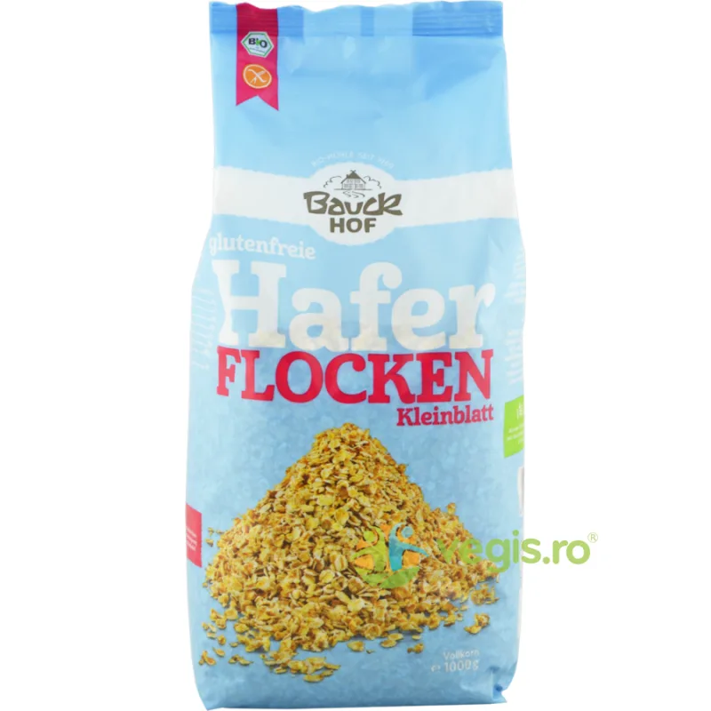 Fulgi Mici de Ovaz Integral Fara Gluten Ecologici/Bio 1kg BAUCKHOF — preț și oferte